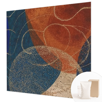 Papel mural texturado decorativo con formas coloridas