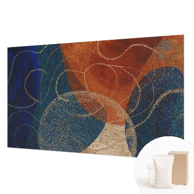 Papel mural texturado decorativo con formas coloridas