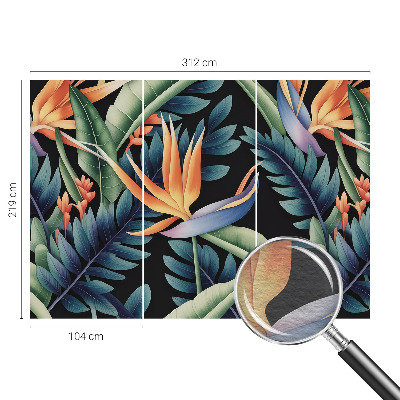 Mural de pared con estampado hermoso con el tema del paraíso