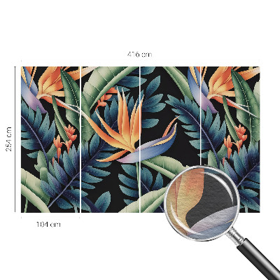 Mural de pared con estampado hermoso con el tema del paraíso