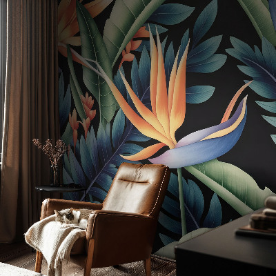 Mural de pared con estampado hermoso con el tema del paraíso