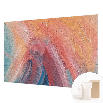 Mural decorativo con un diseño de explosiones coloridas