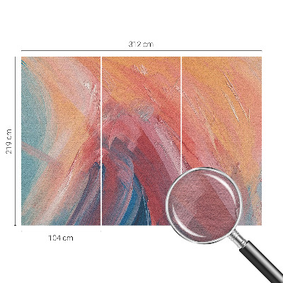 Mural decorativo con un diseño de explosiones coloridas