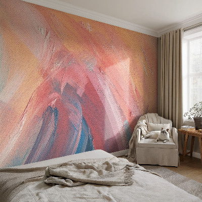 Mural decorativo con un diseño de explosiones coloridas