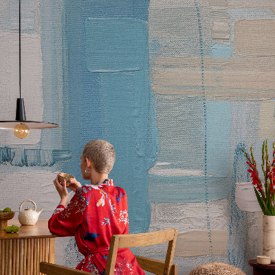 Fotomural decorativo para cabecero de cama en un estilo de armonía moderna