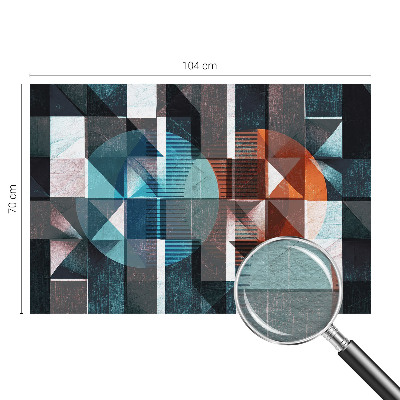 Mural decorativo con formas abstractas