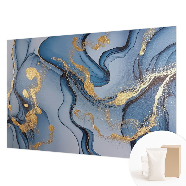 Papel mural texturado decorativo con diseño de olas azules