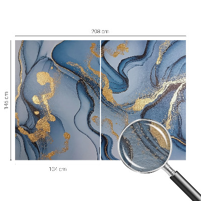 Papel mural texturado decorativo con diseño de olas azules