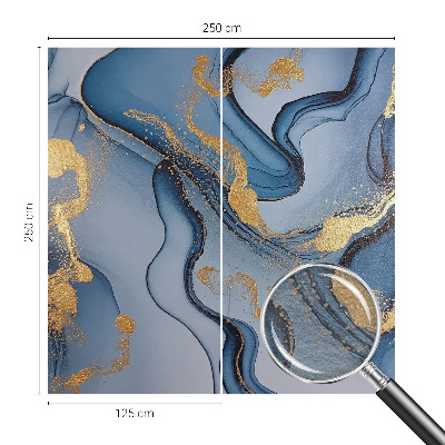 Papel mural texturado decorativo con diseño de olas azules