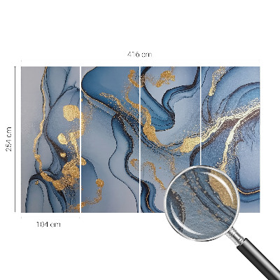 Papel mural texturado decorativo con diseño de olas azules