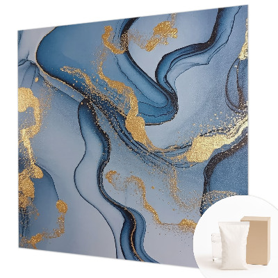 Papel mural texturado decorativo con diseño de olas azules