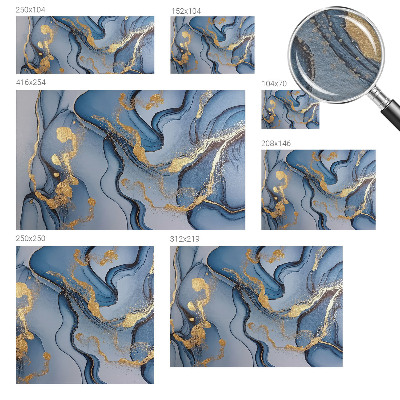 Papel mural texturado decorativo con diseño de olas azules