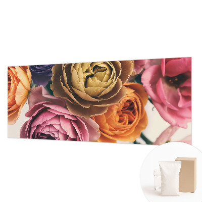 Papel mural con patrón decorativo con rosas coloridas
