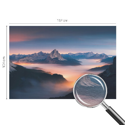 Fotomural decorativo para cabecero de cama con el diseño 'El sol naciente'
