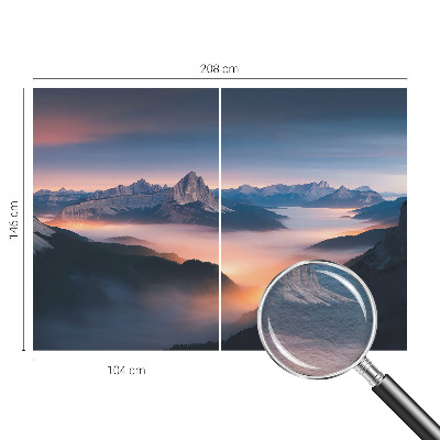 Fotomural decorativo para cabecero de cama con el diseño 'El sol naciente'