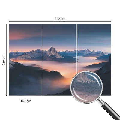 Fotomural decorativo para cabecero de cama con el diseño 'El sol naciente'