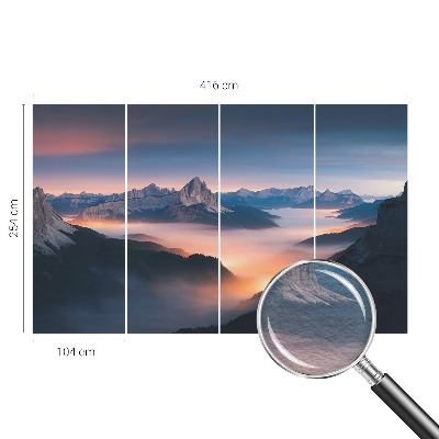Fotomural decorativo para cabecero de cama con el diseño 'El sol naciente'