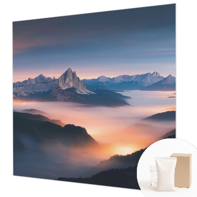 Fotomural decorativo para cabecero de cama con el diseño 'El sol naciente'