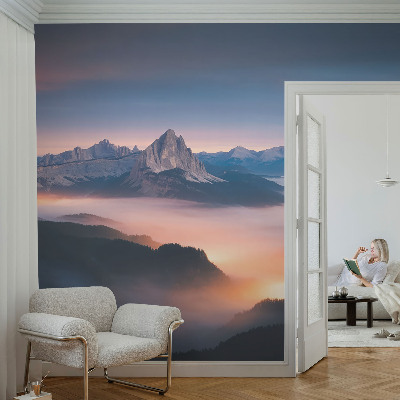 Fotomural decorativo para cabecero de cama con el diseño 'El sol naciente'