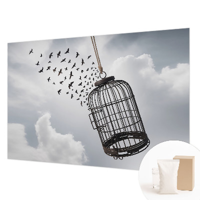 Mural de pared con estampado hermoso con motivo de pájaros voladores