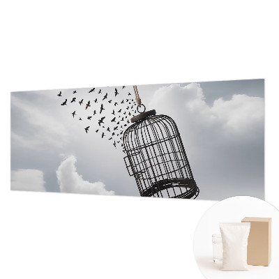 Mural de pared con estampado hermoso con motivo de pájaros voladores