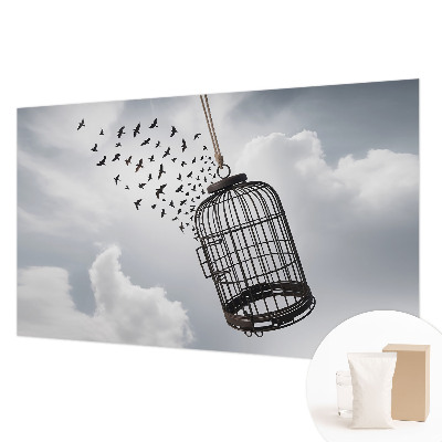 Mural de pared con estampado hermoso con motivo de pájaros voladores