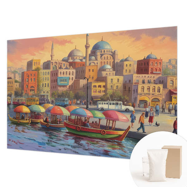 Papel mural texturado decorativo con diseño «Costa urbana»
