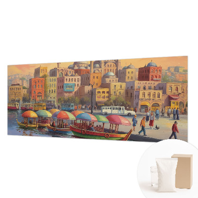 Papel mural texturado decorativo con diseño «Costa urbana»