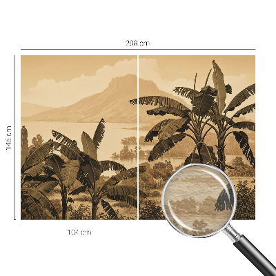 Mural decorativo con motivo panorama tropical