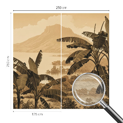 Mural decorativo con motivo panorama tropical