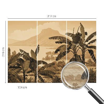 Mural decorativo con motivo panorama tropical