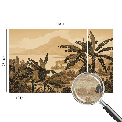 Mural decorativo con motivo panorama tropical