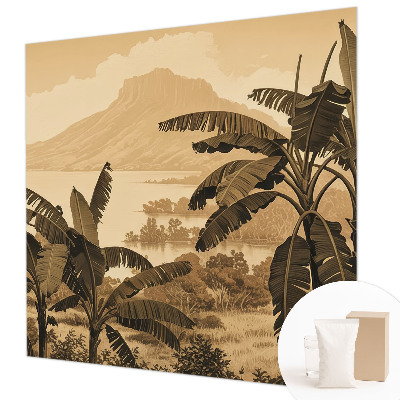 Mural decorativo con motivo panorama tropical