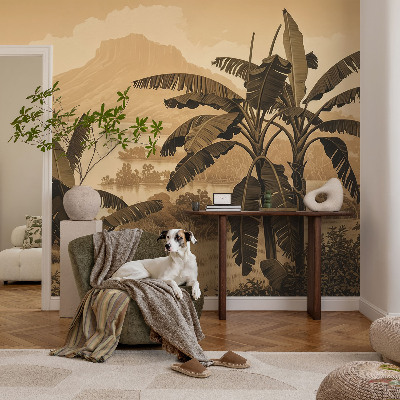 Mural decorativo con motivo panorama tropical