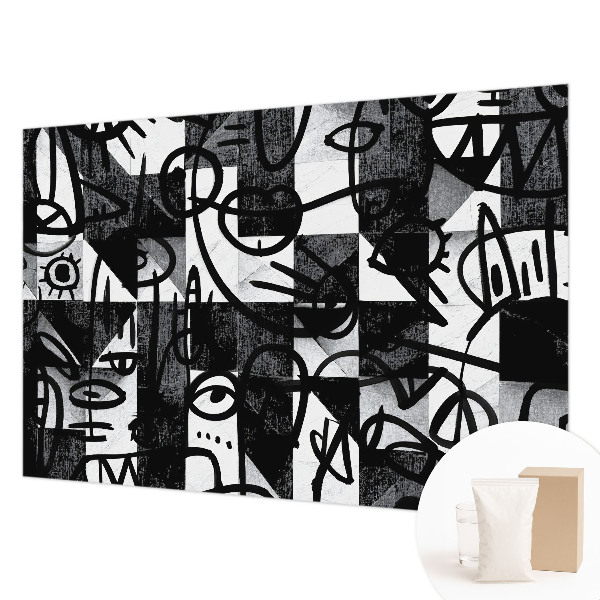 Mural decorativo con ilustración «Dibujando el caos»