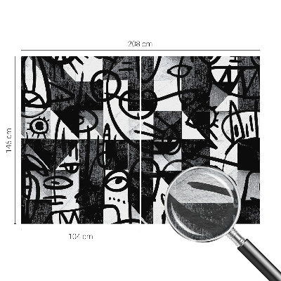 Mural decorativo con ilustración «Dibujando el caos»