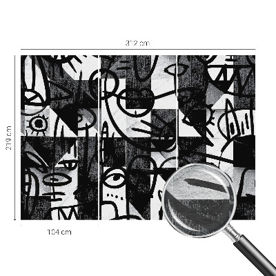 Mural decorativo con ilustración «Dibujando el caos»