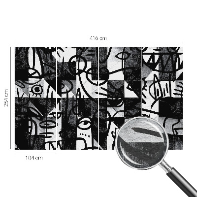 Mural decorativo con ilustración «Dibujando el caos»