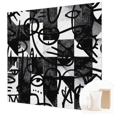 Mural decorativo con ilustración «Dibujando el caos»