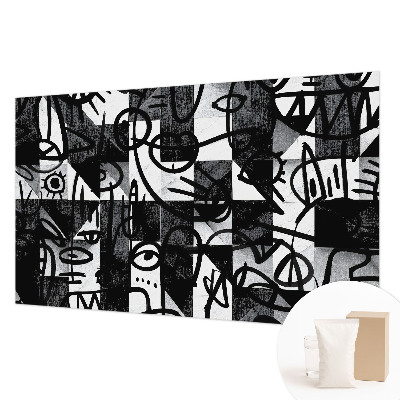 Mural decorativo con ilustración «Dibujando el caos»