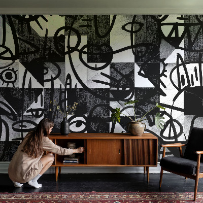 Mural decorativo con ilustración «Dibujando el caos»