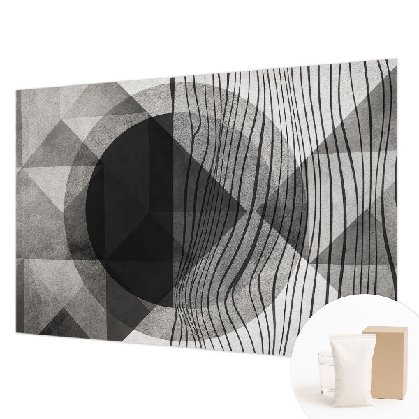 Mural de pared con estampado hermoso con formas abstractas