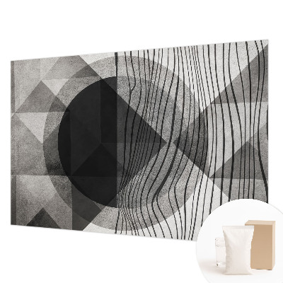 Mural de pared con estampado hermoso con formas abstractas