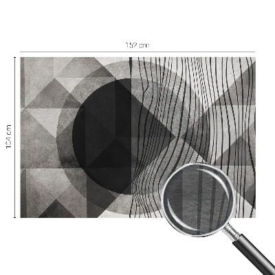 Mural de pared con estampado hermoso con formas abstractas