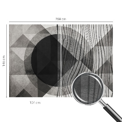 Mural de pared con estampado hermoso con formas abstractas