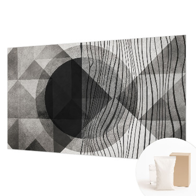 Mural de pared con estampado hermoso con formas abstractas