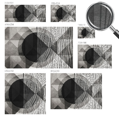 Mural de pared con estampado hermoso con formas abstractas