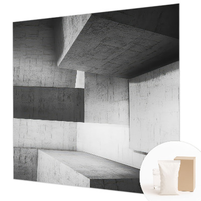 Fotomural decorativo para cabecero de cama con motivo de esculturas geométricas