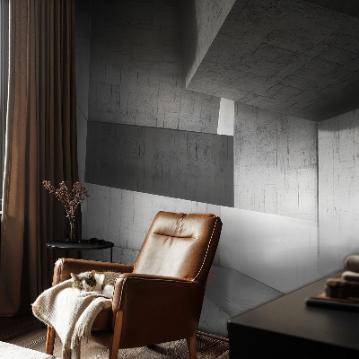 Fotomural decorativo para cabecero de cama con motivo de esculturas geométricas