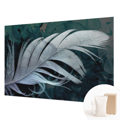 Papel mural texturado decorativo con diseño Pluma etérea
